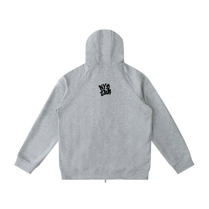 Foundation Zip Hoodie Flower Grey