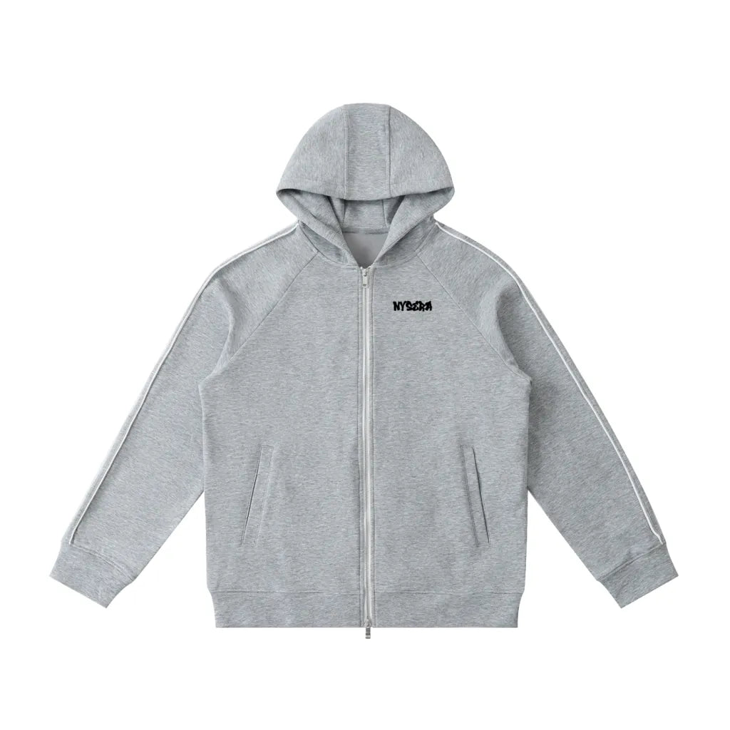 Foundation Zip Hoodie Flower Grey