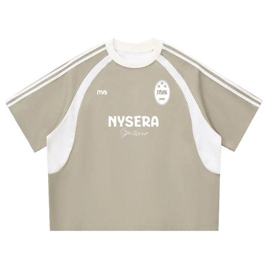 Offset Mesh Jersey Grey Green